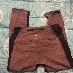 lululemon athletica Gray and Black Leggings